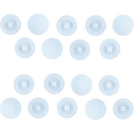 50 Pièces Capuchon à Vis en Plastique Cache-Vis, Anti-Rouille Cache Vis, Blanc en Plastique Vis Cruciformes à TêTe Croix, Capuchons DéCoratifs Vis, Capuchons pour Clous Autotaraudeurs (1/5)