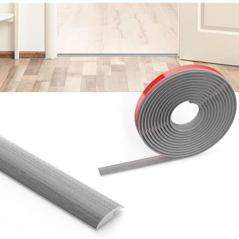 Barre de Seuil Adhesive,1,2M x 3,5CM x 5MM(H) Bande de Seuil, Barre de seuil Adhesive PVC,Rattrapage Niveau pour Hauteur du seuil,Rampe de Transition Sol,Barres de Transition de s-euil