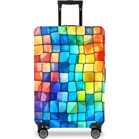Housse de Valise Élastique et Lavable pour Valises 25-28 Pouces, Housse de Protection en Polyester pour Valises Suitcase Luggage Cover, pour Bagages Cabine et Soute (1/5)