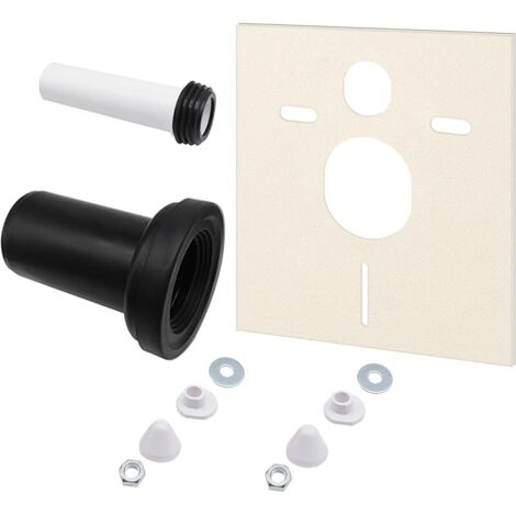 Kit de Raccordement pour Cuvette Suspendue, Compatible avec Geberit (152.426.46.1), Comprenant un Kit d'Isolation Phonique pour WC Mural (16.002.00.0000) (1/5)