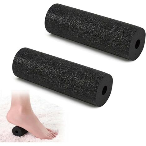 2 Petits mini rouleaux en mousse de 15 cm, rouleau de massage pratique pour les déplacements, rouleau de massage pour le yoga, le dos, la colonne vertébrale et les massages profonds (noir) (1/5)