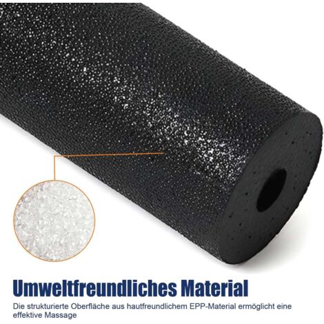 Pure2Improve Rouleau De Massage Noir – 38x14 Cm, Mousse EVA, Capacité 200 Kg, Pour Sport Et Rééducation