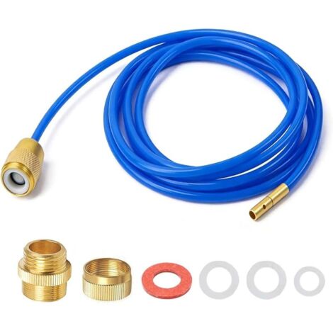 Déboucheur de canalisations haute pression, tuyau de nettoyage de 3 mètres pour robinet avec buse en laiton et joints, pour tuyaux M22, M24 et 1/2 pouce