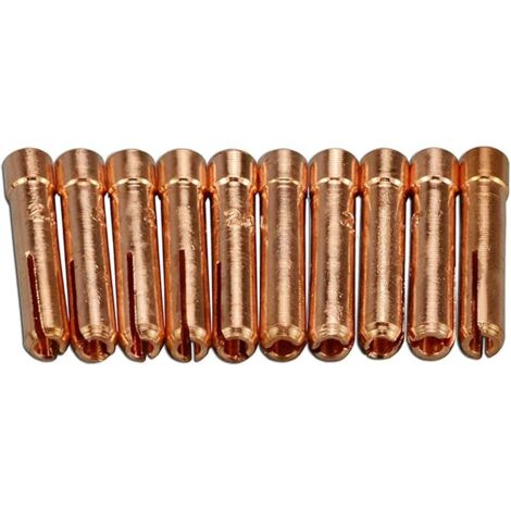 Collets pour Soudage TIG en Cuivre 13N23 2,4mm pour PTA DB SR WP 9 20 25 Torche de Soudage TIG 10pcs (1/4)