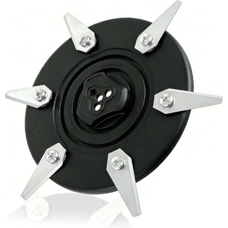 (mise à niveau) Disque de coupe+ 6 lames en acier inoxydable compatibles avec les tondeuses robotisées Bosch Indego XS300 S350 S400 S500 M700 S+350 S+400 S+500 M+700 (noir)