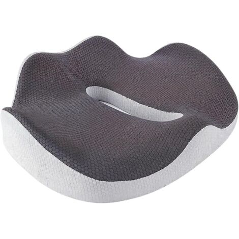 Coussin d'assise ergonomique en mousse visco-gel - Coussin de chaise de bureau - Coussin de chaise d'ordinateur - Certifié Öko-Tex 100 pour plus de confort et de posture