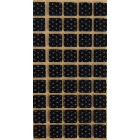 Lot de 15 patins antidérapants 28 x 28 mm - Noir - 4 à 5 mm d'épaisseur - Feutre carré - Fabriqué en Europe - Protection de sol inodore pour chaises, tables et meubles (1/5)