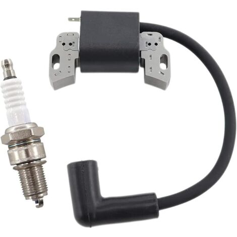 Bobine d'allumage avec bougie d'allumage pour tondeuse Briggs & Stratton 08P500 08P600 093J02 09P600 09P700 remplace 798534 799582 593872 595009