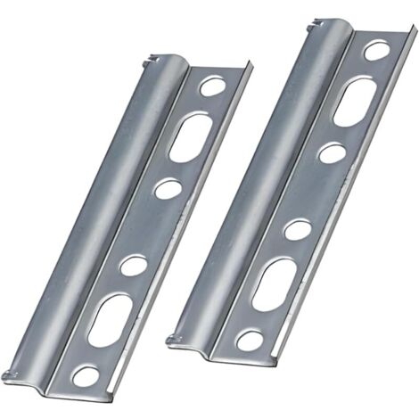 Accroche-armoire acier galvanisé H10323 2 pièces de support d'armoire à visser Longueur : 10,7 x 2,6 cm Accroche-meubles Rail de suspension métallique Support d'armoire stable