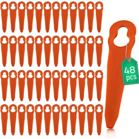 Lot de 48 Lames de Rechange en Plastique pour Tondeuse pour Stihl Polucut 2-2 Polycut 3-2 Trimmer de pelouse FSA 45 FSA 57 FSE 52,Remplace OEM 4008 007 1000 (1/5)