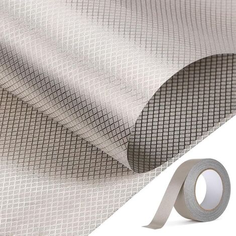 Tissu Faraday RF Faraday de qualité militaire, tissu conducteur, tissu Faraday en nickel avec ruban adhésif conducteur (1,1 × 6 m) (1/5)