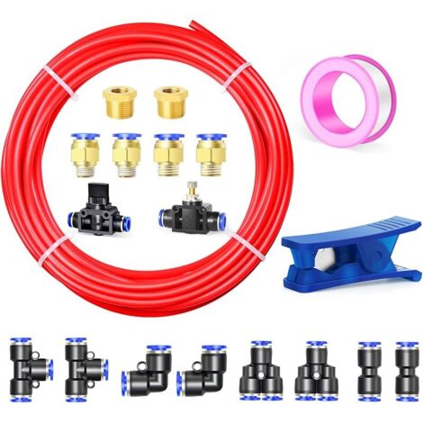 6mm od rouge 10 mètres nylon tuyau d'air pneumatique Kit tuyau pour système de freinage de transfert de fluide