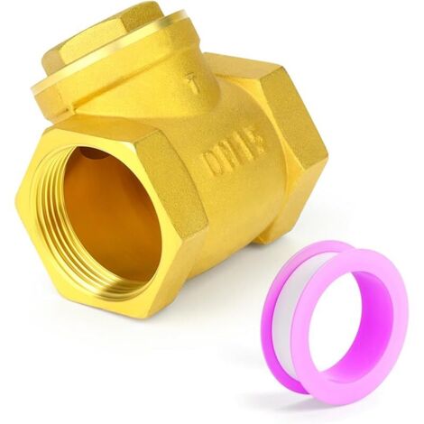 1 pièce clapet anti-retour à battant en laiton, clapet anti-retour femelle 1/2" BSP, raccord de plomberie pour empêcher le refoulement du fluide pour l'huile, l'eau, le gaz et l'air