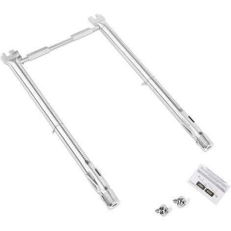 69785 Brûleur de barbecue en acier inoxydable pour barbecue Weber Spirit E210 S210 E220 S220 (avec boutons avant) - Pièce de rechange pour barbecue à gaz Spirit II 200