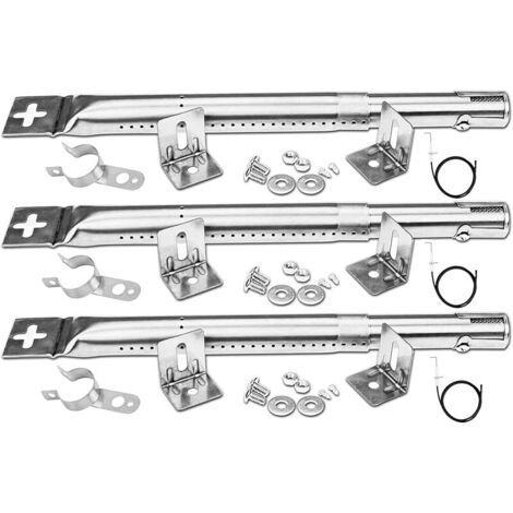 31-45cm Brûleur Universel Pièces détachées pour Landmann Triton 2, Enders Monroe, Tepro, Campingaz, Taino, Proficook, Barbecook, Brûleur Tubulaire Réglable, 3 pièces (1/5)