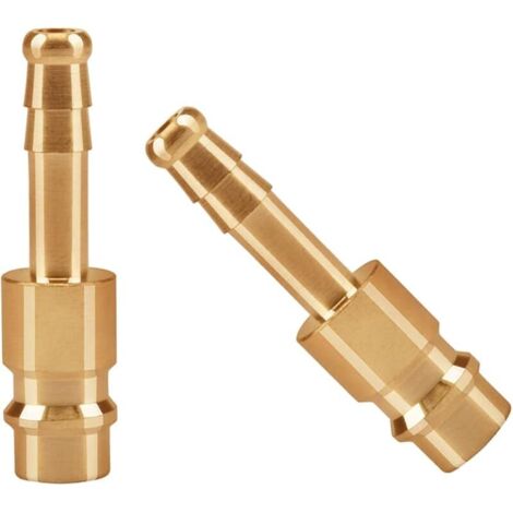 Lot de 2 raccords d'air comprimé 6 mm en laiton DN6,Raccord rapide à air comprimé (1/4)