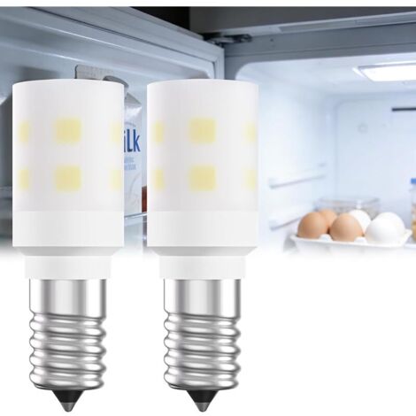 petite ampoule LED E14 2W 200lm 230VAC Blanc froid 6000K, ampoule E14 15W Réfrigérateur ampoule sel lampe de remplacement 2 pièces (1/5)