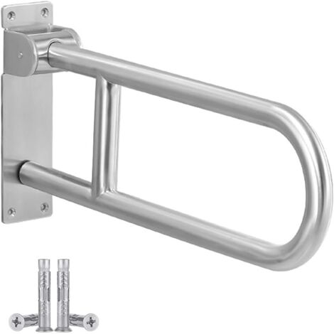 Barre d'appui de salle de bain pour personnes handicapées de 60 cm, poignée de douche pour personnes âgées, grille de support de salle de bain, grille de bain pliable, poignée de sécurité (1/5)