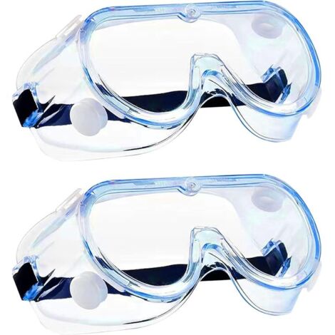 2 PCS Surlunettes de Sécurité, Lunette de Protection Travail, Lunettes de Protection Anti-Rayures Anti-Buée Lunettes de Sécurité Transparentes Safety Glasses Surlunettes de Protection pour Laboratoire (1/5)