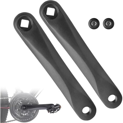 Lot de 2 Bras de Manivelle pour Vélo de 170mm en Alliage d'aluminium Une Paire Gauche Droite pour BBS01 BBS02 BBS01B BBS02B BBS-HD Noir Pièces de rechange Remplacement pour manivelle VTT(Gauche) (1/5)