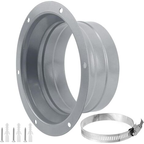 Bride de Rraccordement Ø100 mm en métal Avec des pinces et des vis Bride de Fixation Murale Connecteur Adaptateur de Conduit d'échappement pour Tuyau de Ventilation Flexible (1/5)