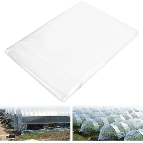 Film en polyéthylène transparent pour serre, extra épais et indéchirable, film de jardin en polyéthylène, pour couvrir les parterres de légumes, tunnel, film pour maison de tomates (2 x 3 m) (1/5)
