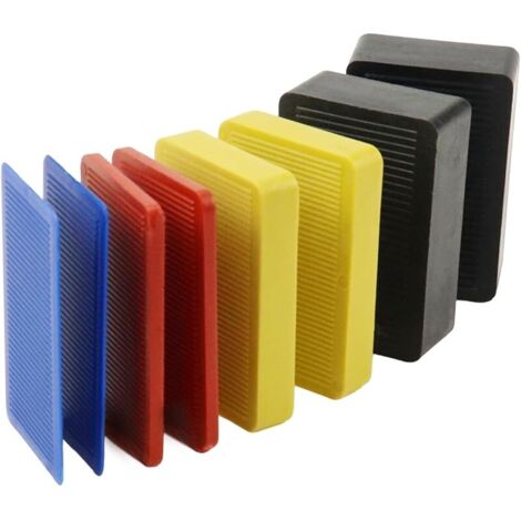 84Pièces Cales de Vitrage en Plastique Cale Fenetre 60 x 40mm Cale Parquet entretoise plastique cales lambourdes jusqu'à 6 t de charge pour Portes et fenêtres(épaisseur : 2-20mm)