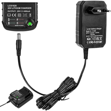 Chargeur Lithium 18V/20V : Chargeur Compatible pour Black & Decker Batterie Lithium ION BL2018 BL2018-XJ BL1518 LBXR20-OPE LBXR20 LB20 LBX20 LBX4020 LBXR20-OPE BL1514 LBXR16 LB2X4020 (1/5)