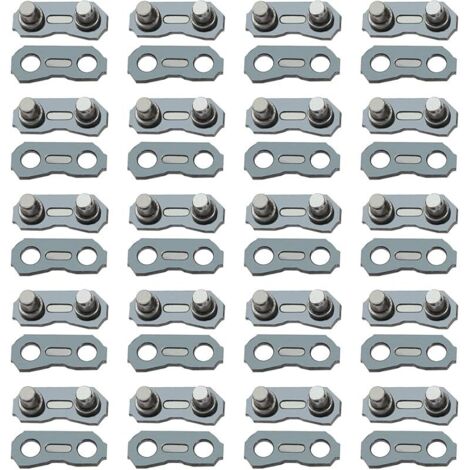 20 Jeux de Maillons de Chaîne de Tronçonneuse Sangle Préréglée de Réparation de Maillon Compatible avec Chaîne de Calibre 325 1.5mm Adaptée aux Chaînes de 62 à 86 Maillons (1/5)