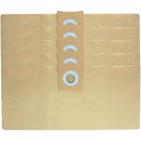 Sacs à poussière robustes pour aspirateurs Mac Allister MAC25-S, MAC19-PRMAC22-PRMWVPAll 20/30, 16 L, 20 L et 30 L (lot de 5)