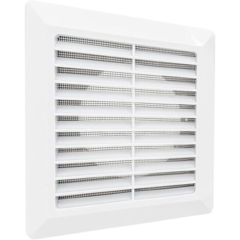 Grille de Ventilation Grille anti-insectes 17 x 17 cm plastique ABS grille. SGD Ø 100 mm., blanc (1/5)