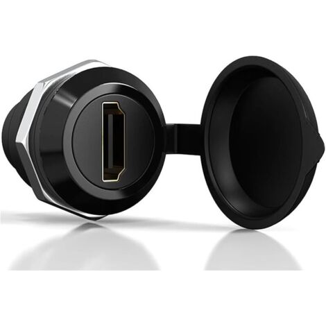 1 pièce Connecteur de coupleur de Montage sur Panneau HDMI, connecteur d'affichage HDMI 2.0 Femelle vers Femelle prenant en Charge la résolution 4K pour Moniteur TV projecteur (1/5)