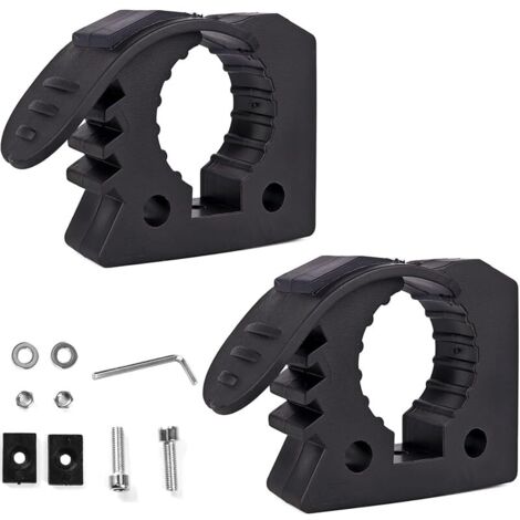 2 Pcs Support de pelle, support de fixation à serrage rapide en caoutchouc, compatible avec les poignées d'outils de 3 à 4 cm de diamètre pour camions, UTV, ATV, tout-terrain, 4x4 (1/5)
