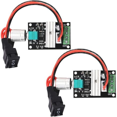 2 Pièces 1203BB 6V 12V 24V 3A 80W Contrôleur de Vitesse de Moteur DC (PWM) Interrupteur de Pilote de Moteur Réversible Réglable (1/5)