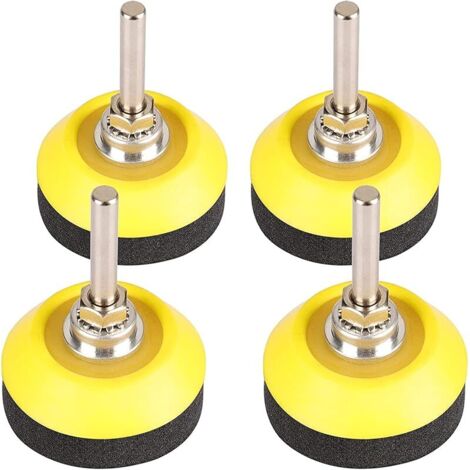 50mm Disques Papier pad de Roll Lock Ponçage pour roues de broyage, arbre de 1/4 de pouce, fixation de forage, couche de mousse, tampon de tampon (4 pièces) (1/5)