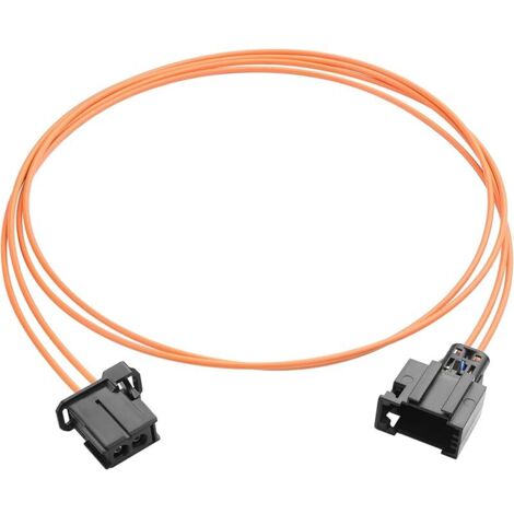 Câble de fibre optique pour voiture,1M/3,3FT Antidérapant, étanche et résistant aux hautes températures PBT Amplificateur audio voiture Câble fibre optique (Mâle à femelle) (1/5)