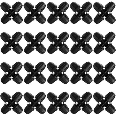 20 Pièces 4/7 mm Pièces d'irrigation Goutte, Drip Irrigation 4 Voies avec Verrouillage, Connecteurs de Verrouillage pour Tuyau, pour Jardin, Pelouse (1/5)