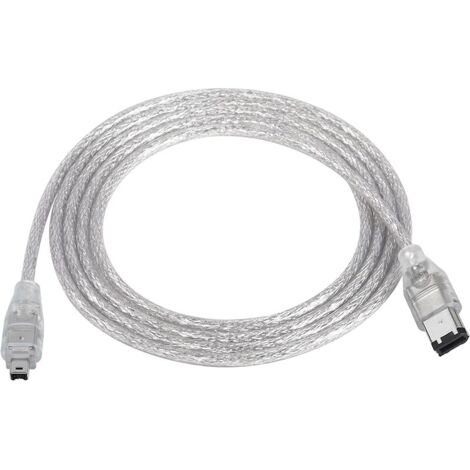 Firewire IEEE1394 Câble adaptateur iLink 6 broches vers 4 broches mâle vers mâle pour appareil photo numérique 1,5 m (1/5)