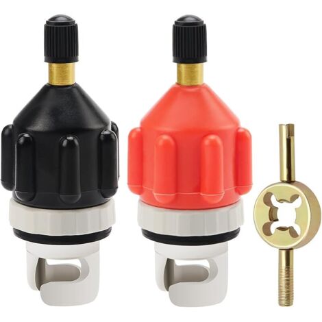 2 Pièces Sup Adaptateur de Pompe, Bateau Adaptateur de Valve H-R avec Poignée, pour Paddle Board Kayak Gonflable Bateau (1/5)