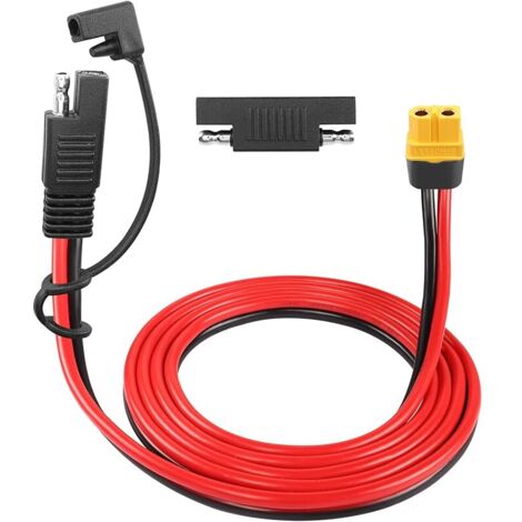 Adaptateur SAE vers XT60 12 AWG Câble XT60 vers SAE femelle Polaire pour générateur solaire portable
