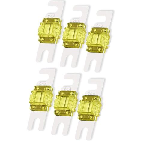 6 Pièces 20A mini fusibles d'ANL pour le fusible marin des véhicules à moteur d'électronique de système audio-vidéo (1/5)