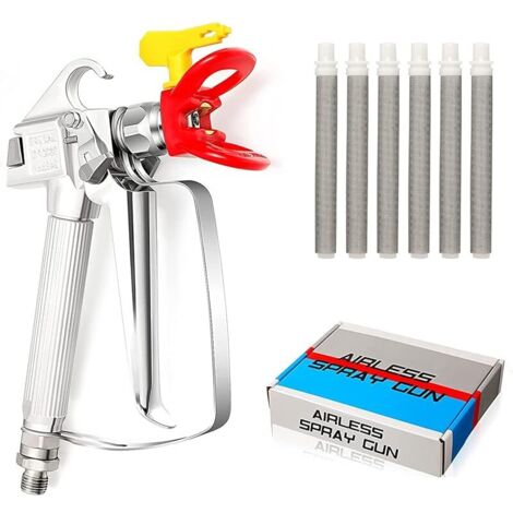 Airless Pistolet Peinture Haute Pression Pulvérisateur Airless 3600 PSI avec Buse Siège 517 et 6 Supplémentaire Filtre pour Système de Peinture pulvérisation (1/5)