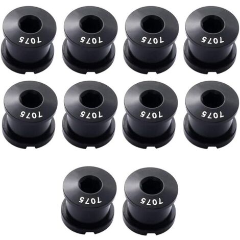 Saiper Lot de 10 boulons de chaîne M8 pour vélo de Route, VTT, BMX, VTT, Fixie en Alliage d'aluminium 7075 (1/5)