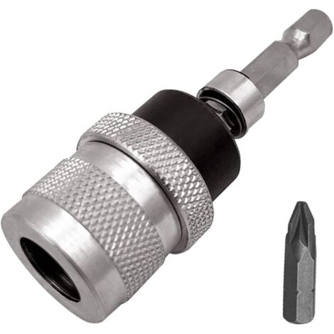 Support d'embout magnétique pour cloison sèche avec embouts de tournevis S2 1/4" Tige hexagonale - Support de tournevis réglable - Butée de profondeur pour un travail limité en profondeur (1/5)