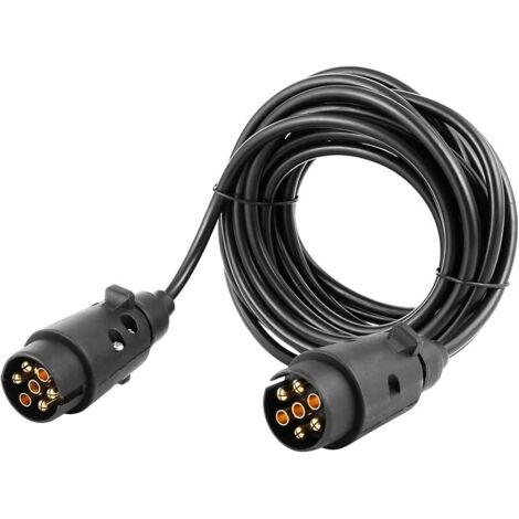 Rallonge Remorque 7Broches 6m,12V Rallonge Câble Remorque 7Broches Prise Mâle Male pour Caravane Véhicule Voiture RV (1/5)