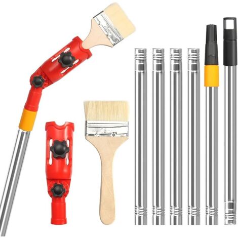 Rallonge de Pinceau Peinture Pinceau Multi Angle, Extension de Pinceau Télescopique, Poteau d'Extension pour Rouleau de Peinture pour Peinture Murale Peindre Des Plafonds Hauts