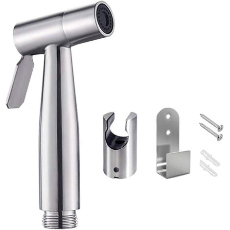 Tête de pulvérisateur de bidet avec crochet, kit de pulvérisateur de bidet en acier inoxydable, pulvérisateur de couches pour bébé, hygiène personnelle et pulvérisateur de toilette de lit (1/5)