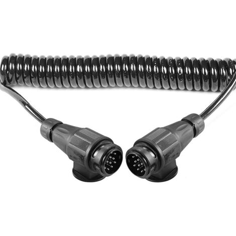 Rallonge Remorque 13 Broches 3.2M Câbles d'extension pour Remorques 13-13 Broches Prise Précâblé Spiralé pour Voiture (1/5)