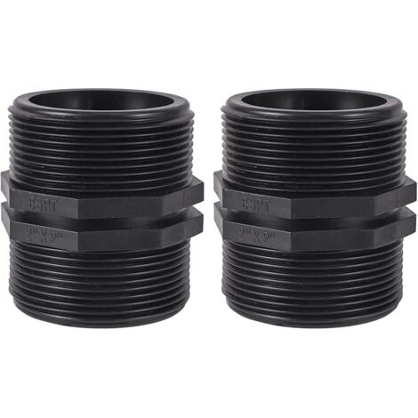 2 Pièces BSP Raccord de Tuyau 2" x 2" Filetage Extérieur Connecteurs de Tuyaux pour Systèmes d'irrigation de Jardin (1/4)