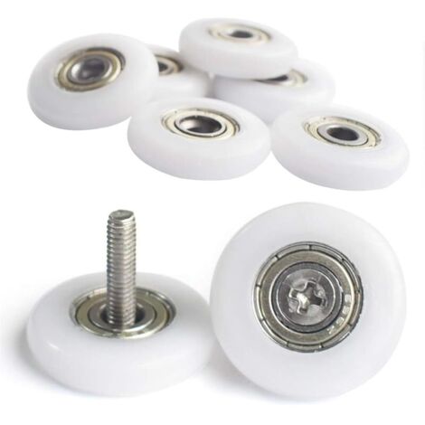 Lot de 8 roulettes pour porte de douche 19 mm (1/4)